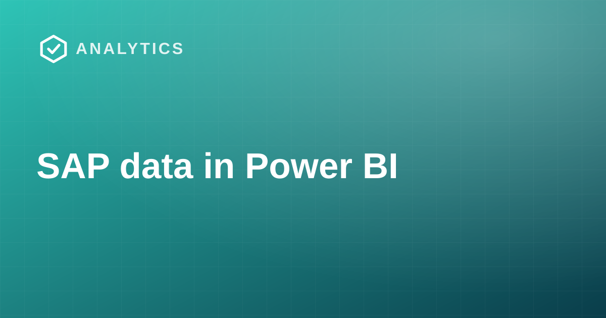 Abstract teal and navy illustration of data flowing from SAP into a dashboard